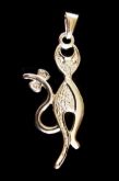 PINGENTE GATA Folheado a PRATA 950 PPI0182