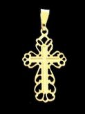 PINGENTE CRUZ RENDADA FOLHEADA A OURO 18K OPI0195