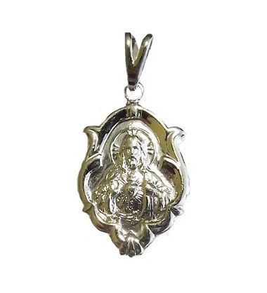 PINGENTE SAGRADO CORAÇÃO Folheado a PRATA PPI0174