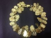Pulseira oval trabalhador folheada a ouro 18K